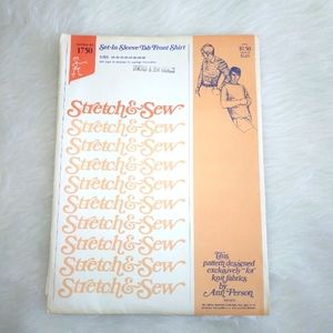 STRETCH & SEW Men's Set-in SleevenTab Front Shirt 34-36-38-40-42-44-46-48